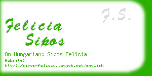 felicia sipos business card