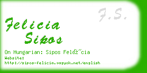 felicia sipos business card